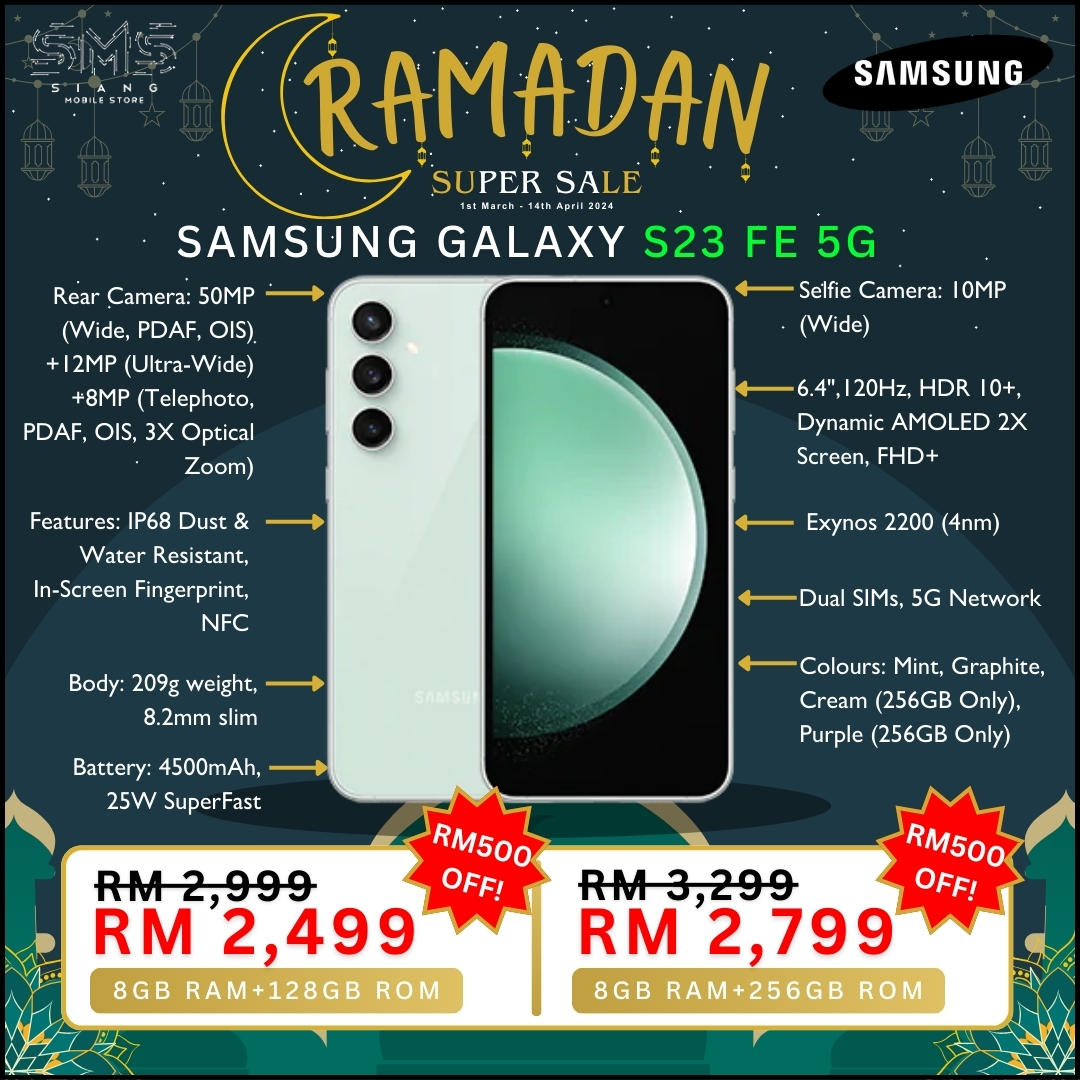 Ramadan Sale 2024 (Samsung Galaxy S23 FE 5G) spec
