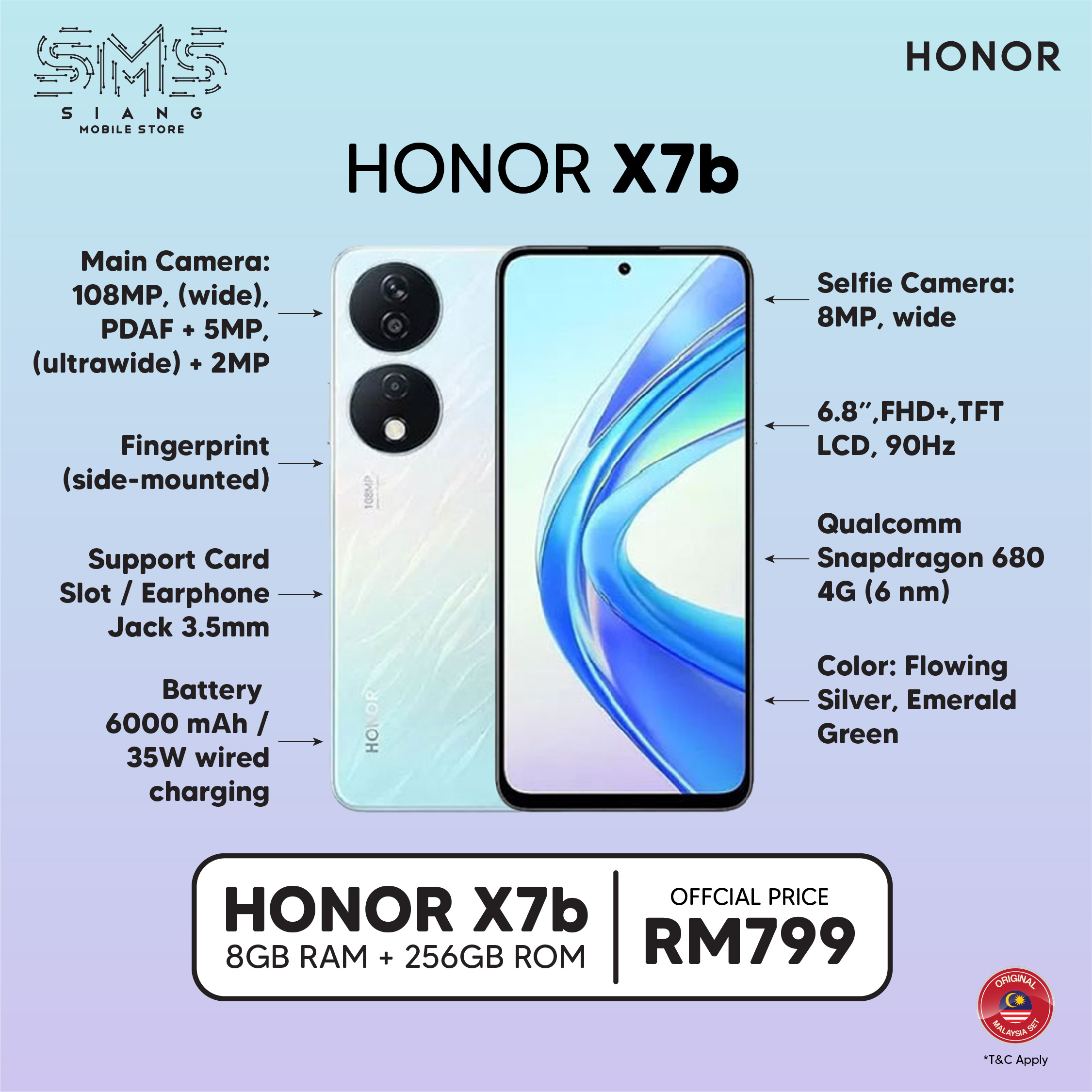 Honor X7b -SPECS