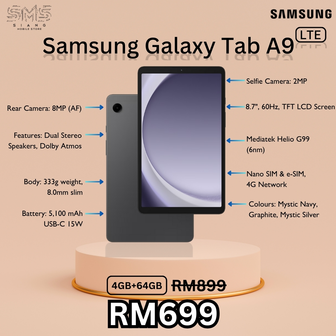 Samsung Galaxy Tab A9 LTE spec
