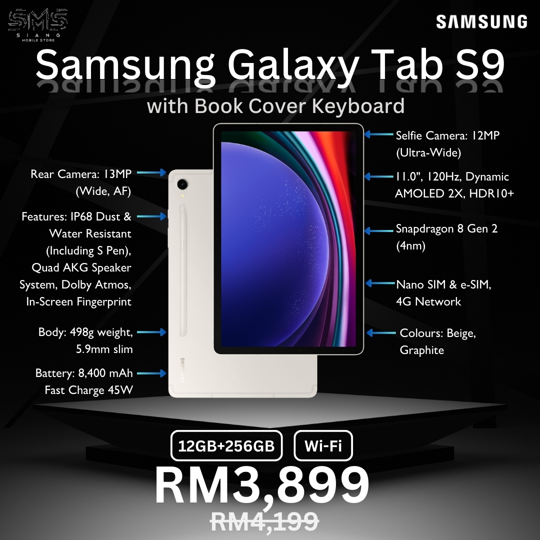 Samsung Galaxy Tab S9 Wi-Fi spec