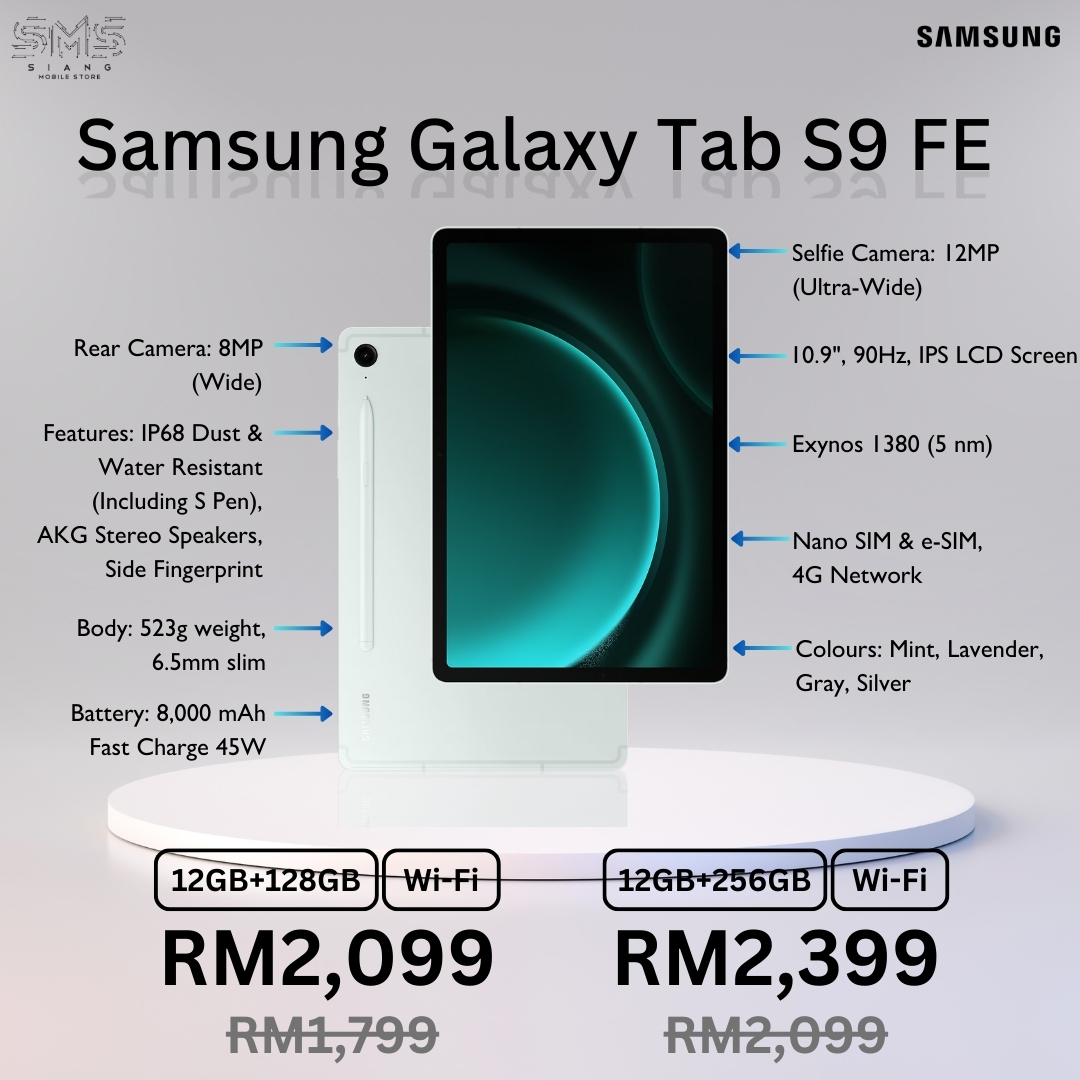 Samsung Galaxy Tab S9 FE Wi-Fi spec