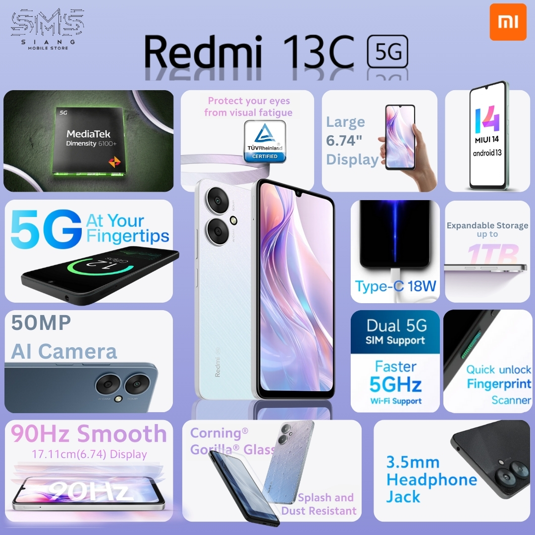 Xiaomi Redmi 13C 5G spec 1