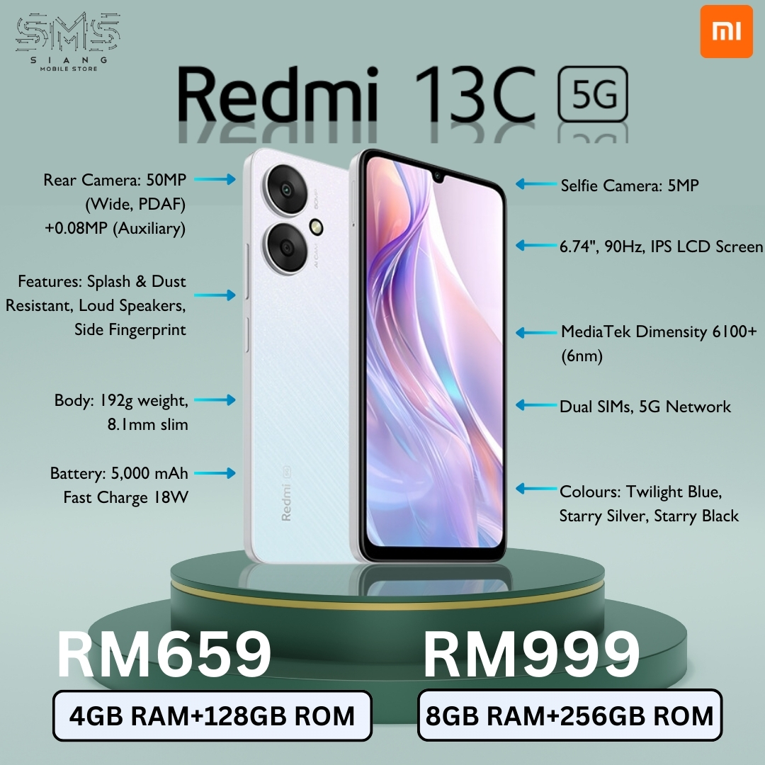 Xiaomi Redmi 13C 5G spec 2