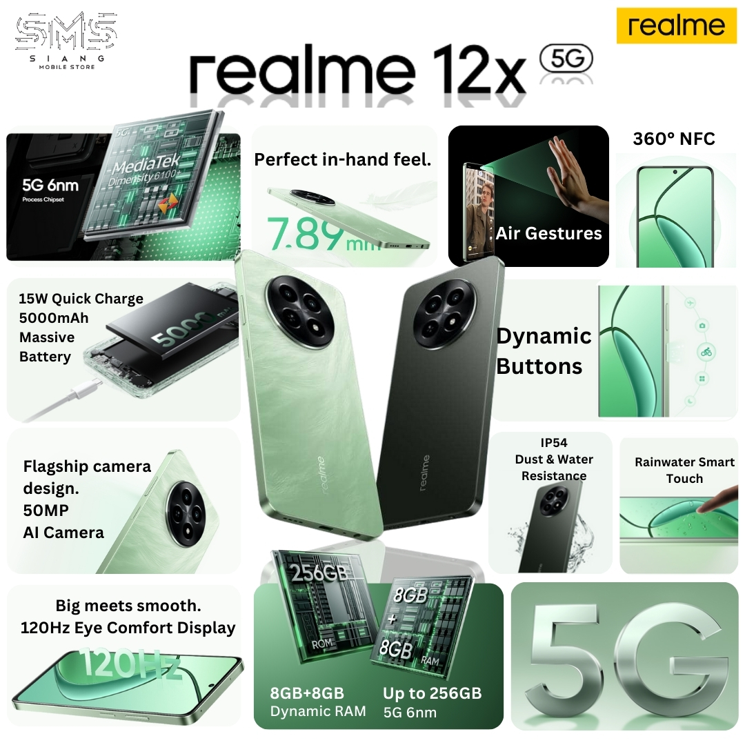 Realme 12x 5G spec 1