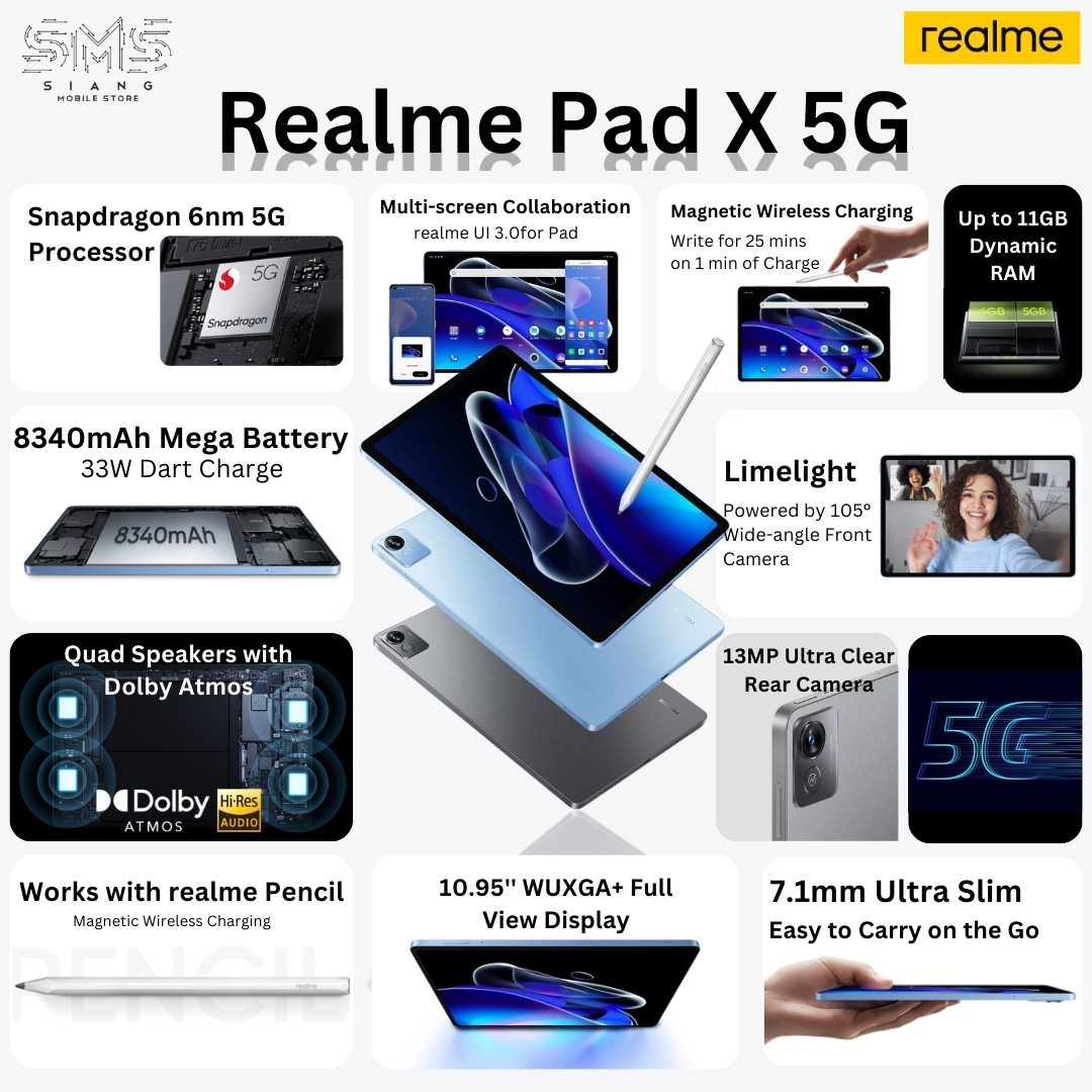 Realme Pad X 5G Features & Spec