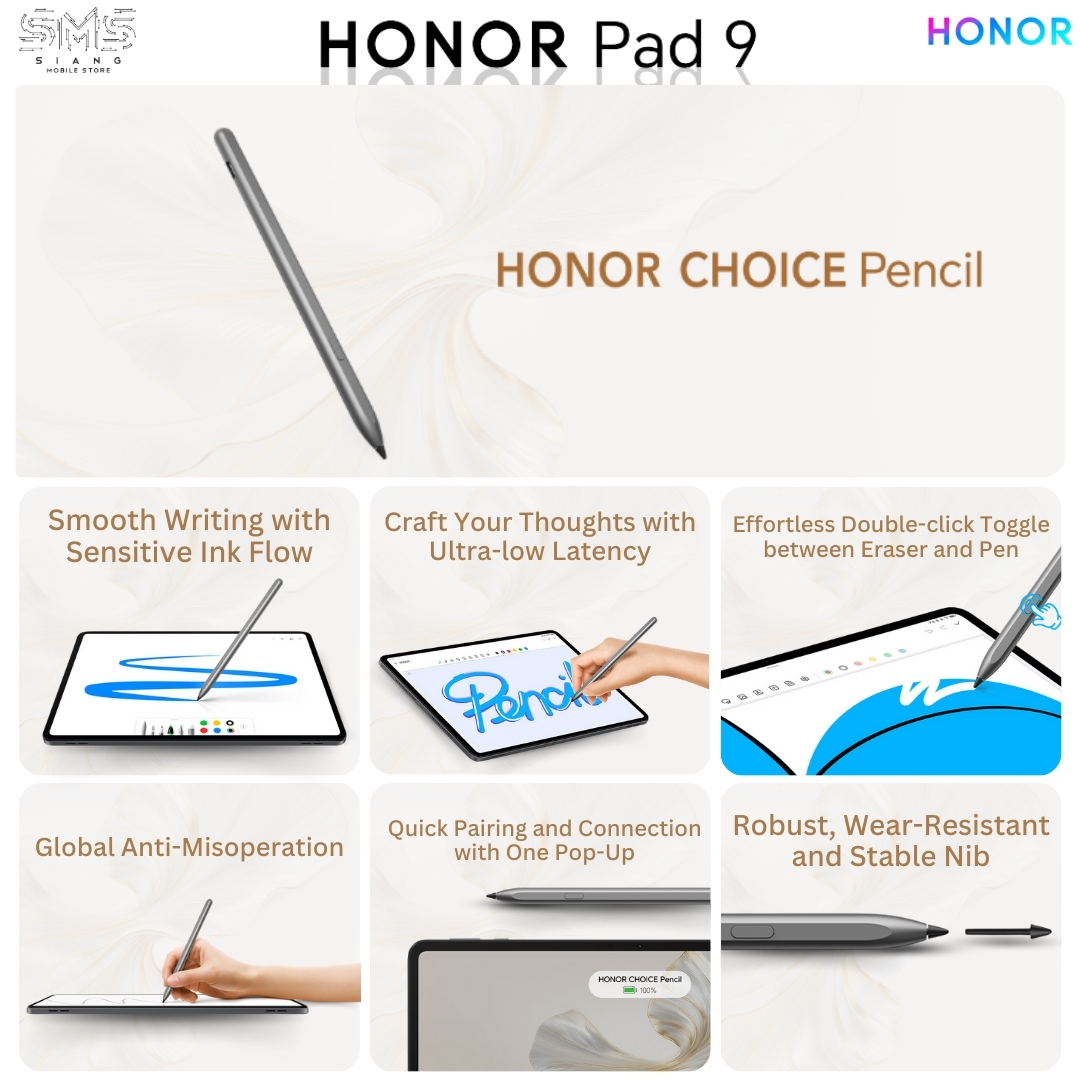 Honor Pad 9 Features & Spec (Pencil)