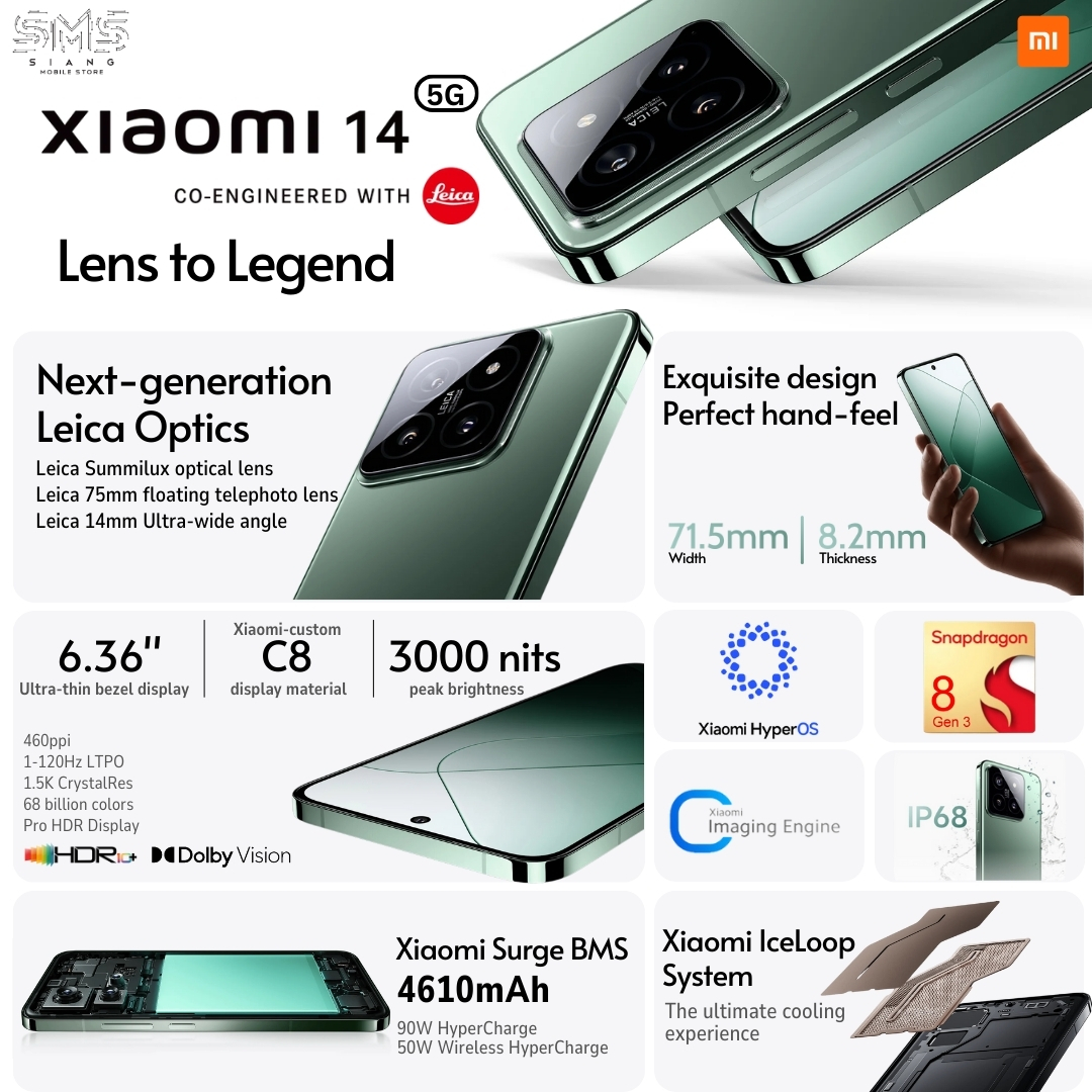 Xiaomi 14 5G Features & Spec