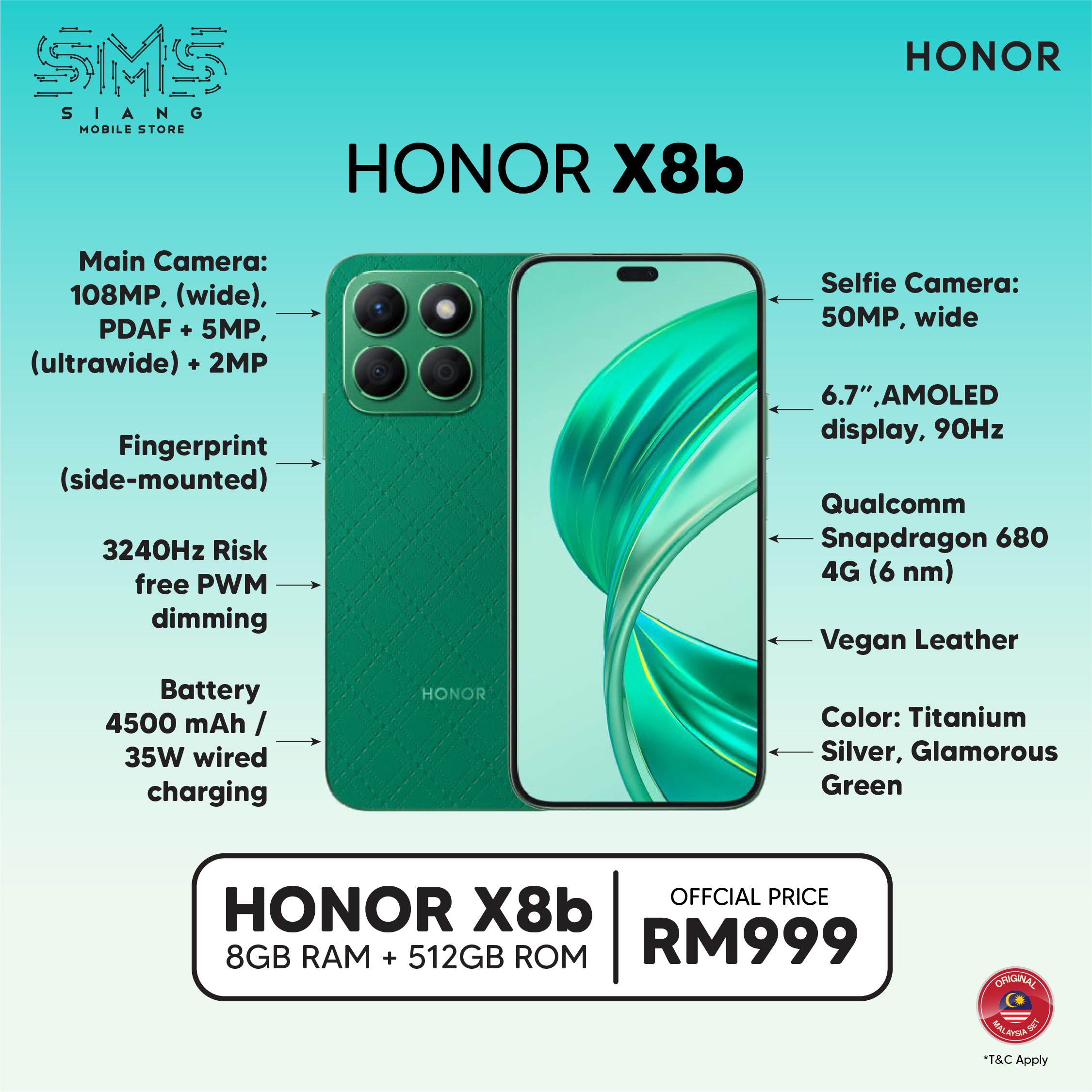 Honor X8b -SPECS