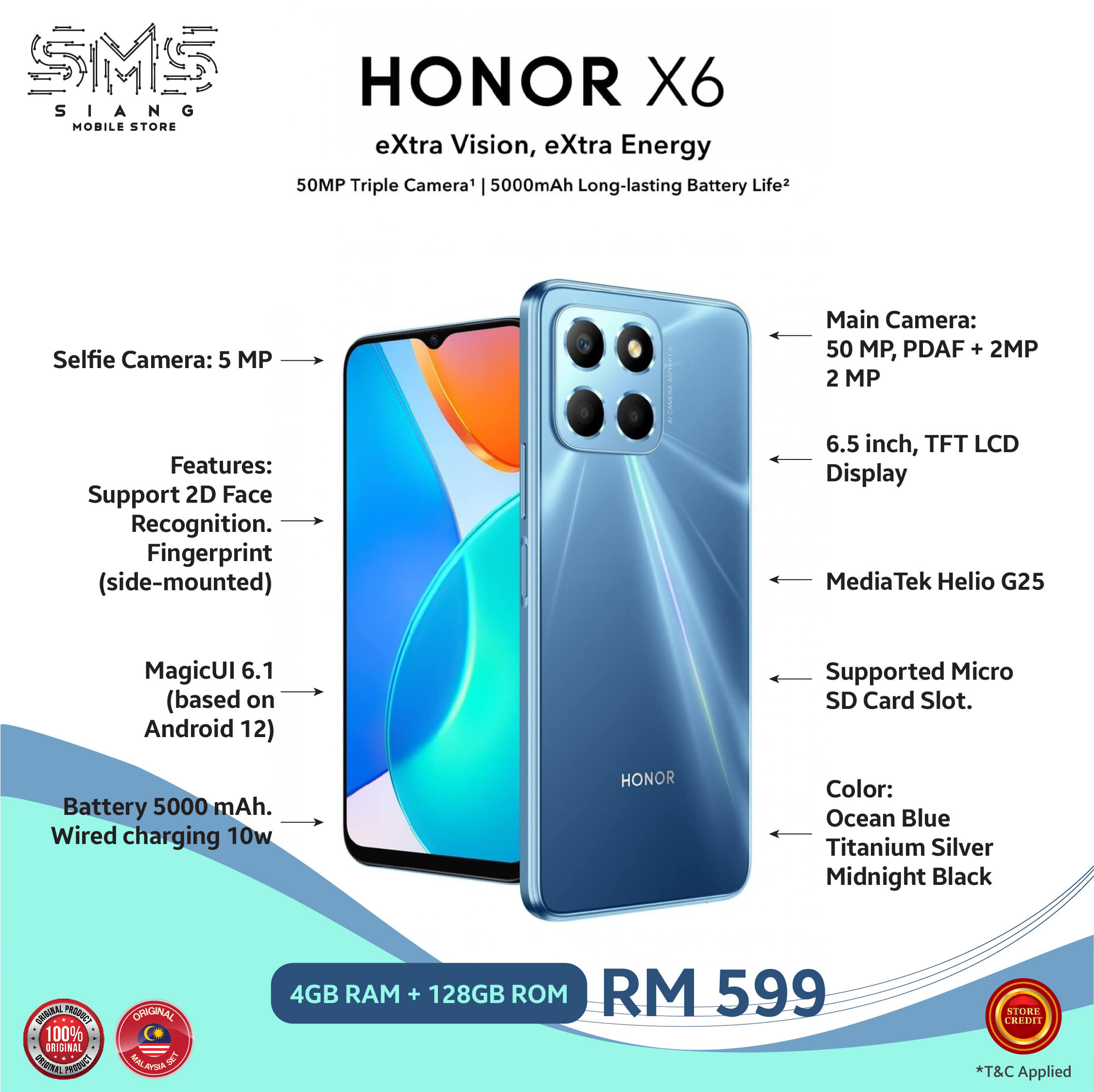 Specification of HONOR X6 - HONOR Global