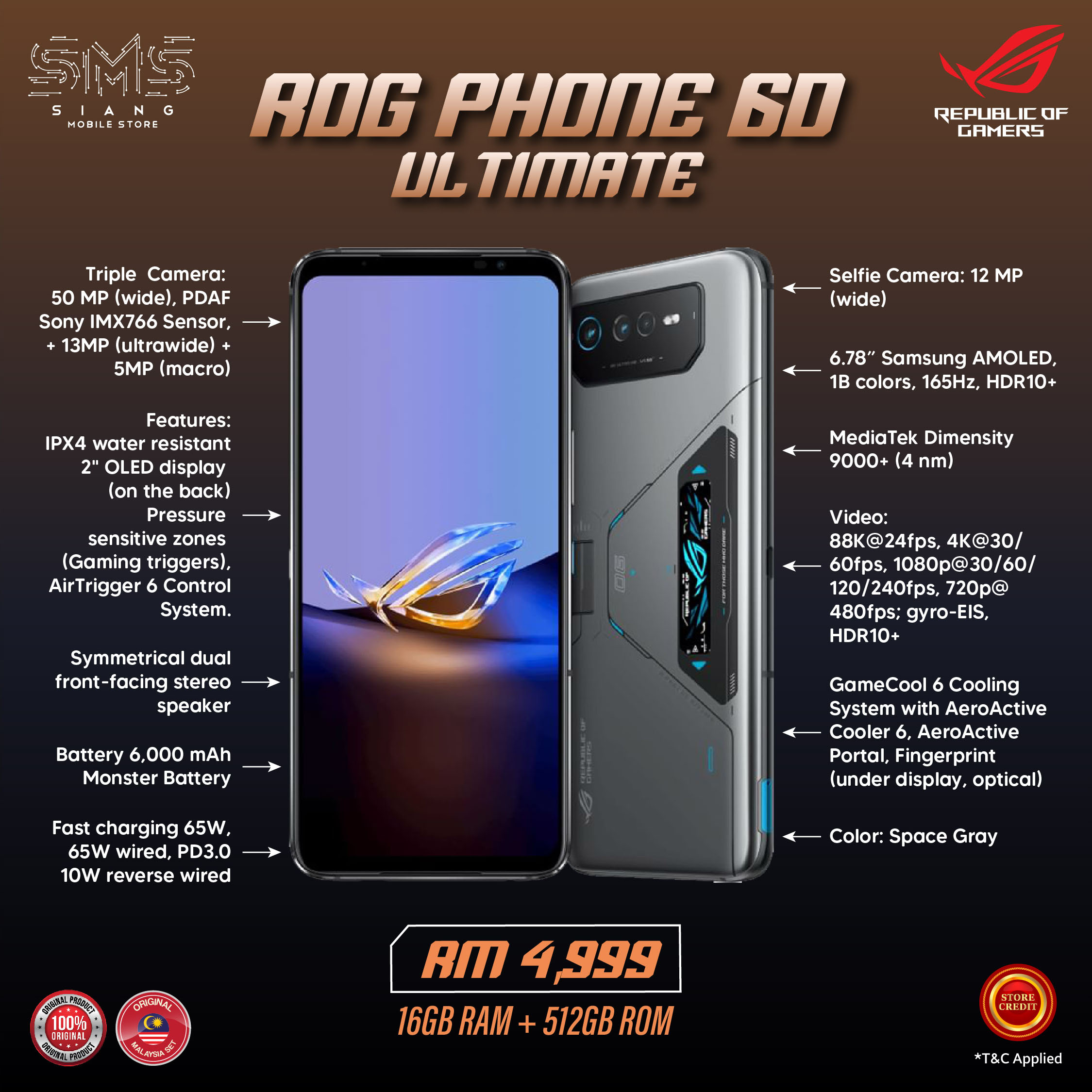 ASUS ROG 6D Ultimate -SPECS