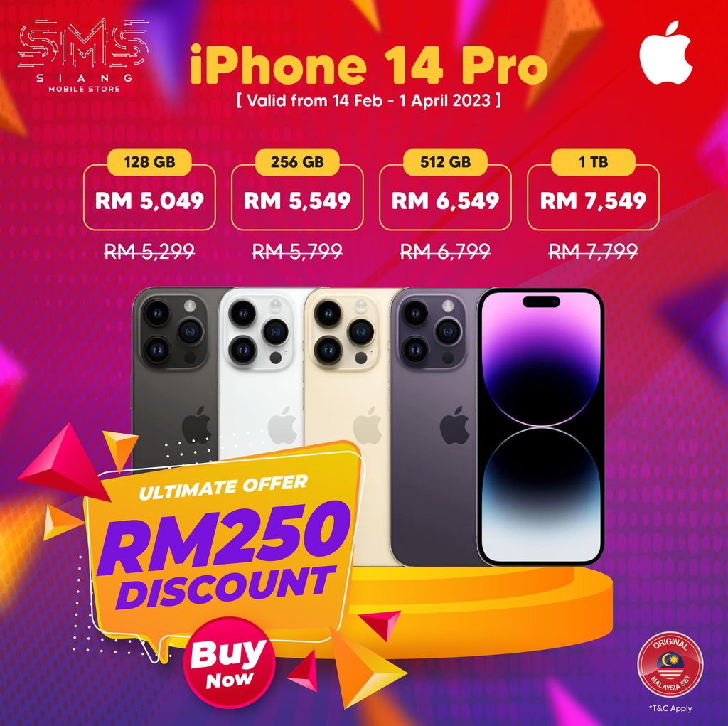 Iphone 14 Pro -Discount RM250