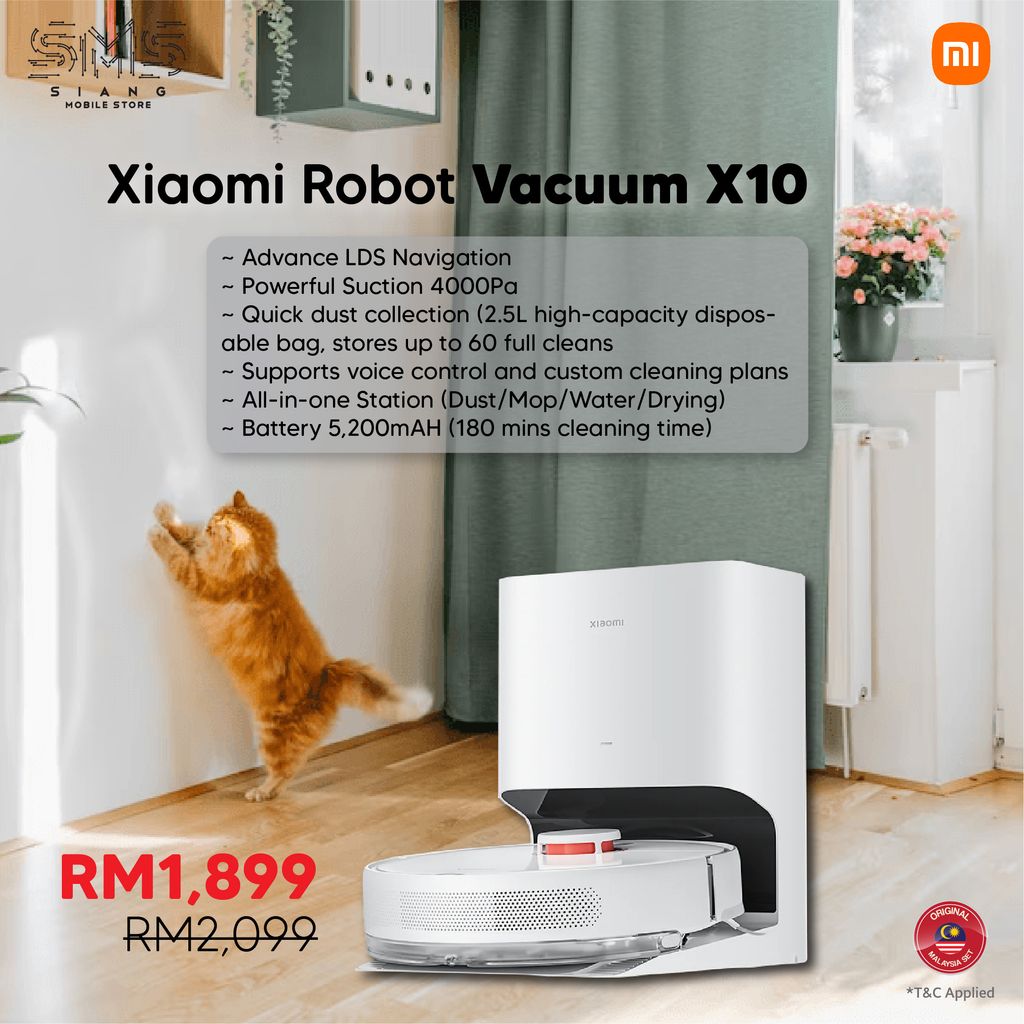 Xiaomi Robot Vacuum X10 – SIANG MOBILE STORE