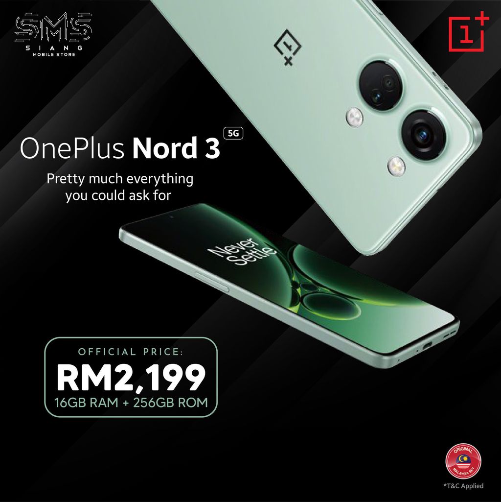 OnePlus Nord 3 5G, 16GB RAM + 256GB ROM