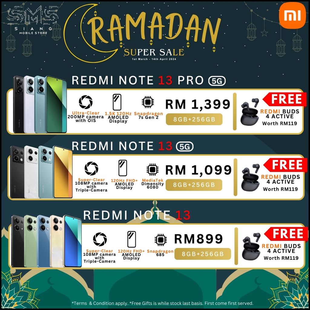 Ramadan Sale 2024 (Xiaomi Redmi Note 13 Series)