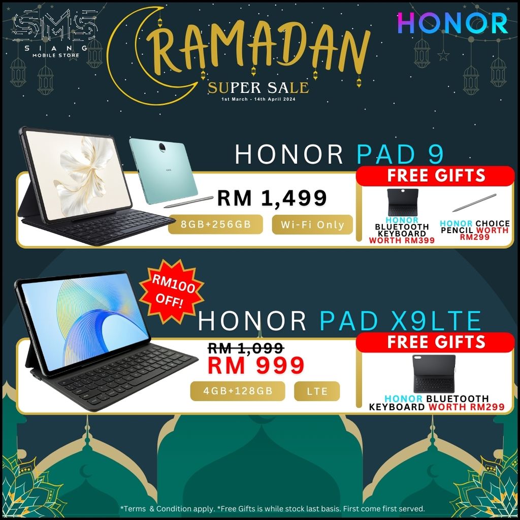 Ramadan Sale 2024 (Honor Pad X9 LTE, Pad 9 Wi-Fi Only) poster