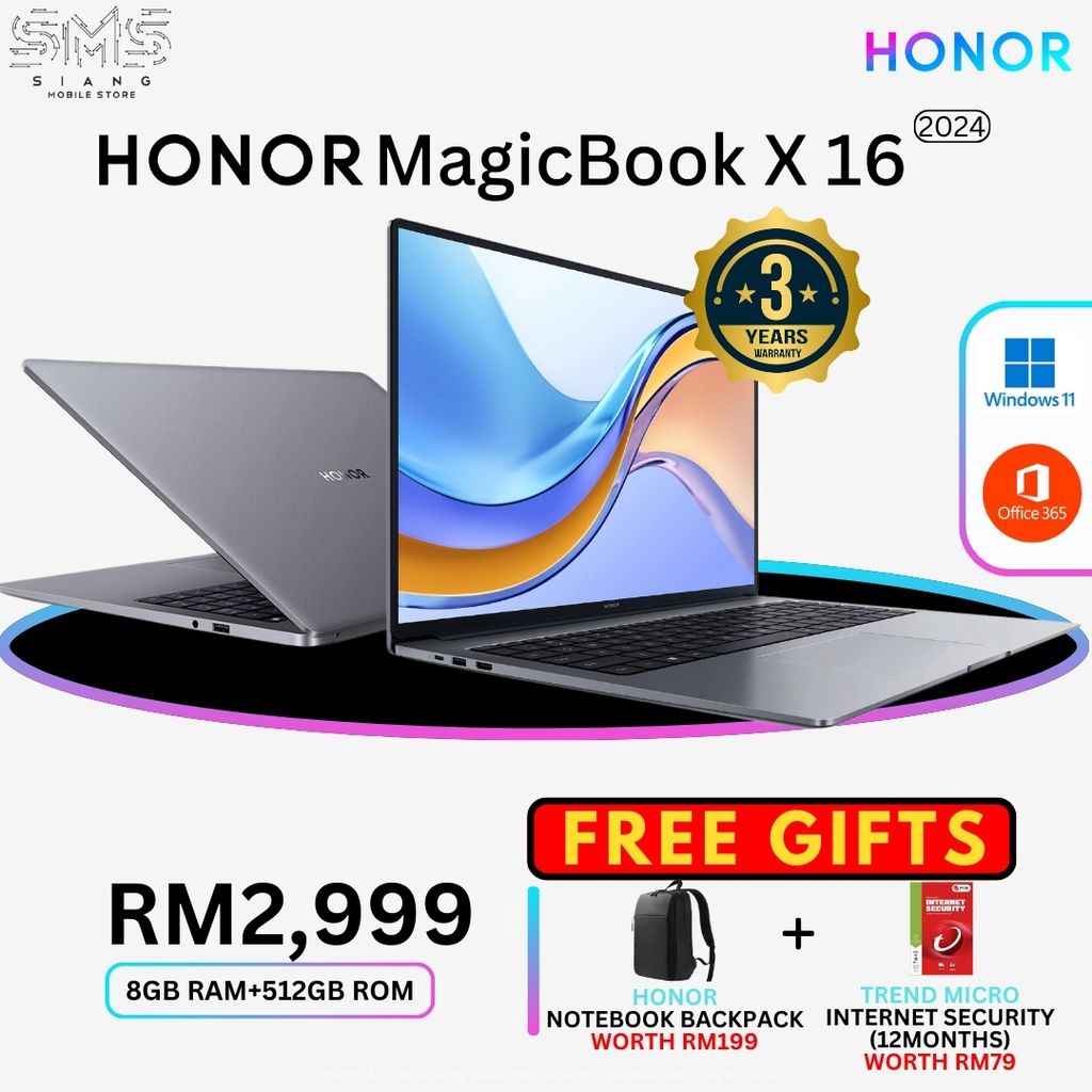 Honor Magicbook X 16 2024 poster