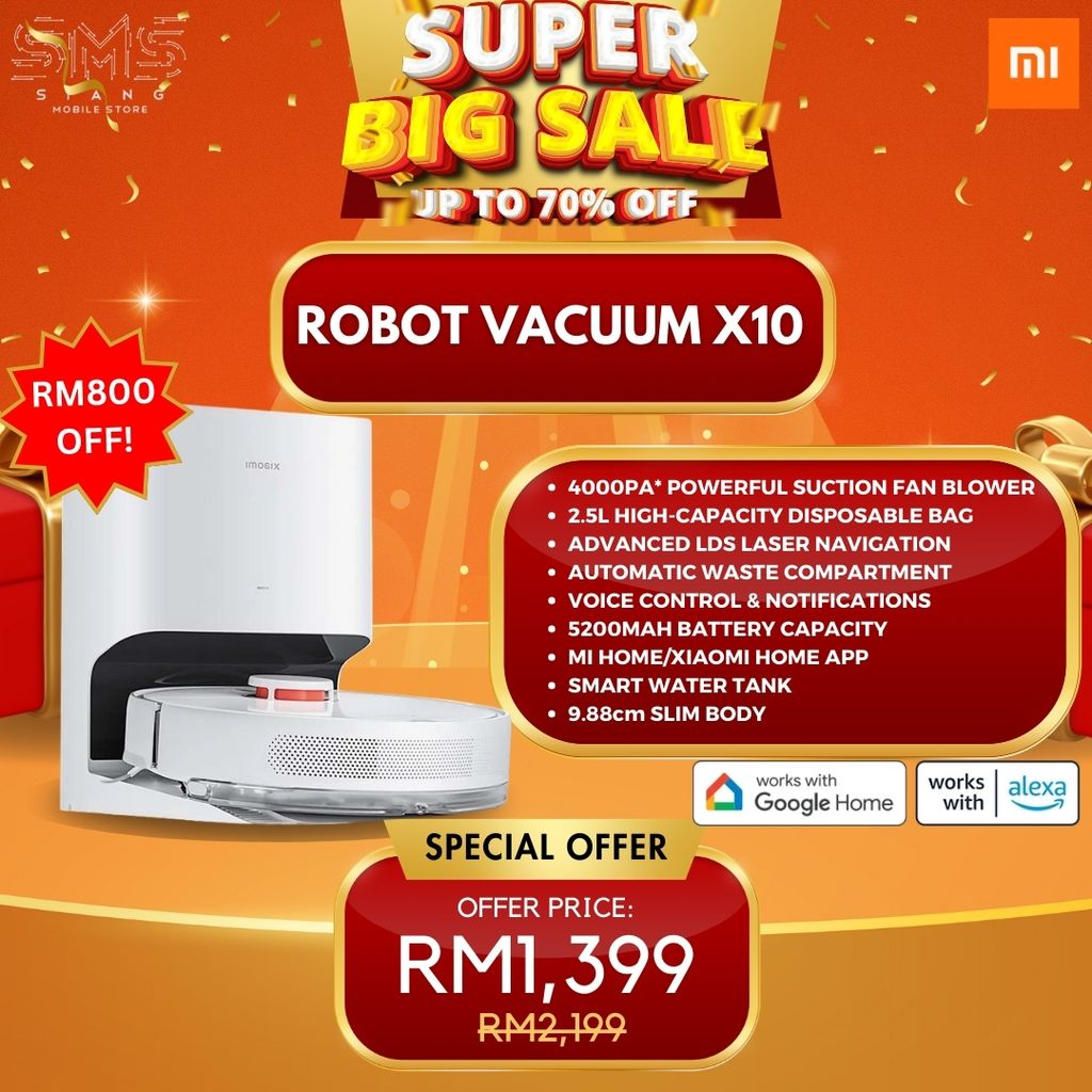 Xiaomi Robot Vacuum X10 SPECIAL OFFER spec