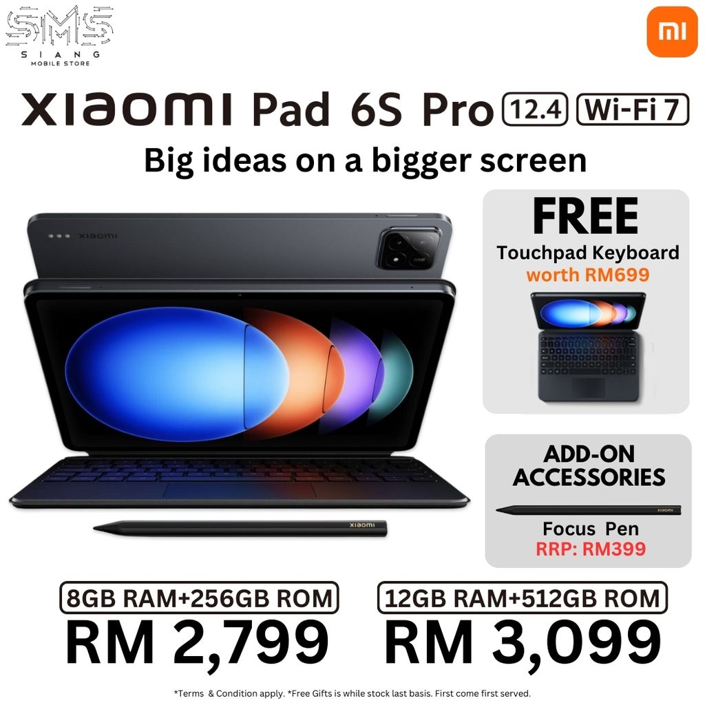 Xiaomi Pad 6s Pro 12.4 Wi-Fi – SIANG MOBILE STORE Xiaomi Pad 6s Pro 12.4 Wi-Fi – SIANG MOBILE STORE