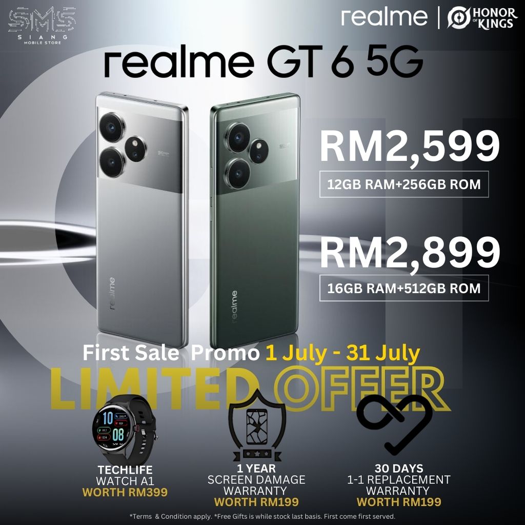 Realme GT 6 5G (First Sale Promo 1 July - 31 July) poster