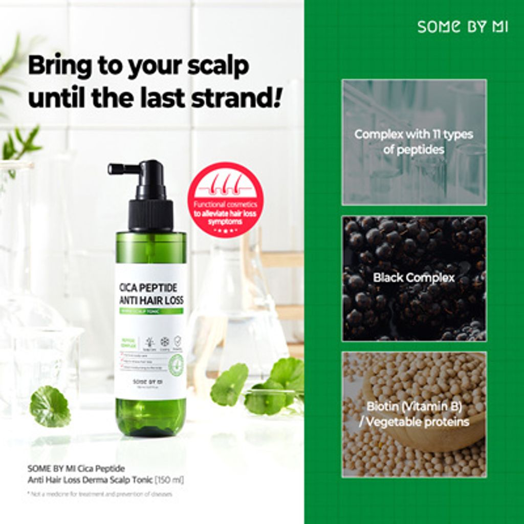 Some by Mi Cica Peptide Anti Hair Loss Derma Scalp Tonic – Captain Beauty Malaysia Some by Mi Cica Peptide Anti Hair Loss Derma Scalp Tonic – Captain Beauty Malaysia