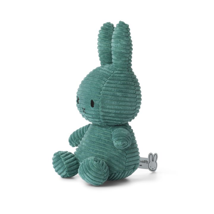 24182220 Miffy米菲兔燈芯絨填充玩偶-綠 23cm (1)