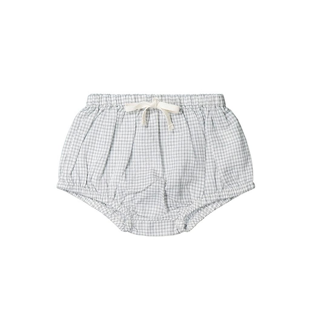 organic cotton gingham bloomer - sky_front