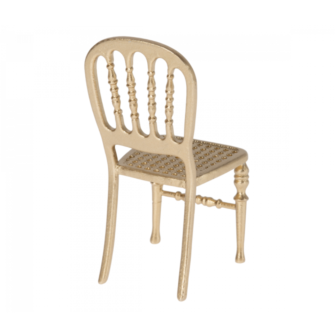 Maileg Gold Chair, Mouse - back