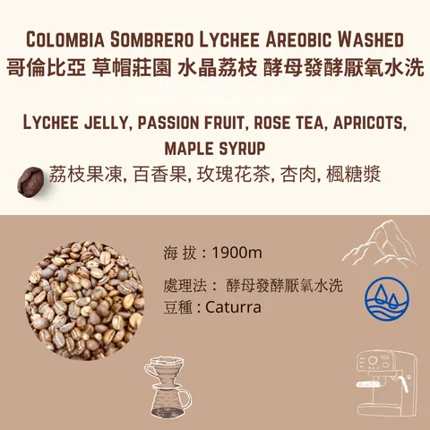 哥倫比亞 草帽水晶 荔枝