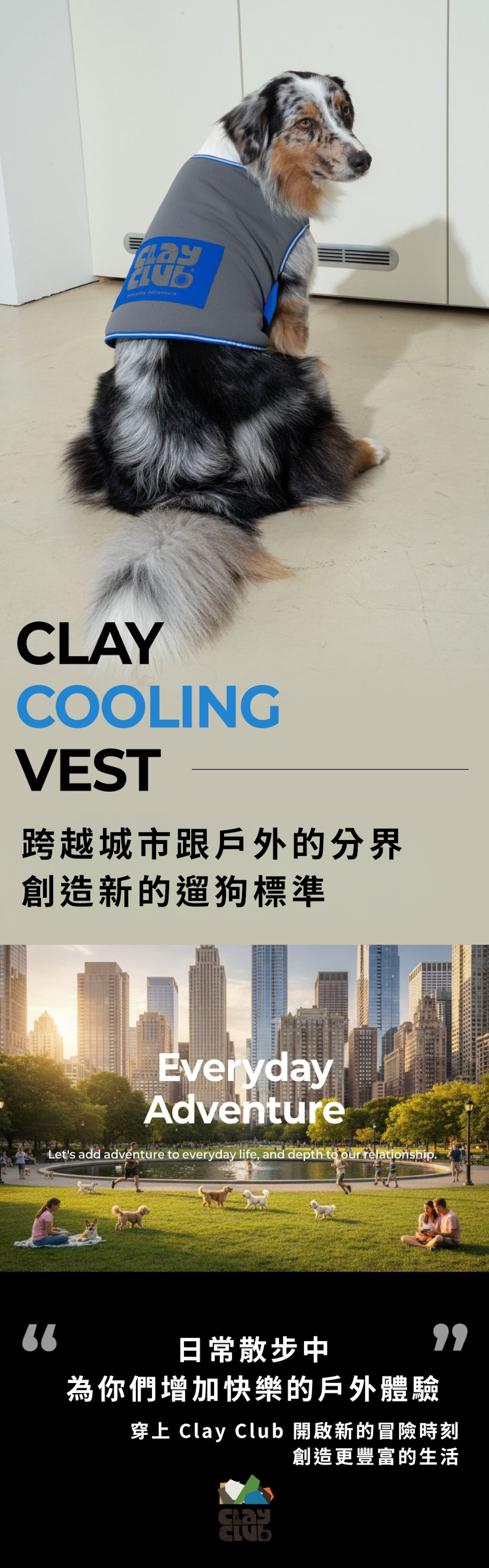 Clay 短版背心 藍灰介紹圖１