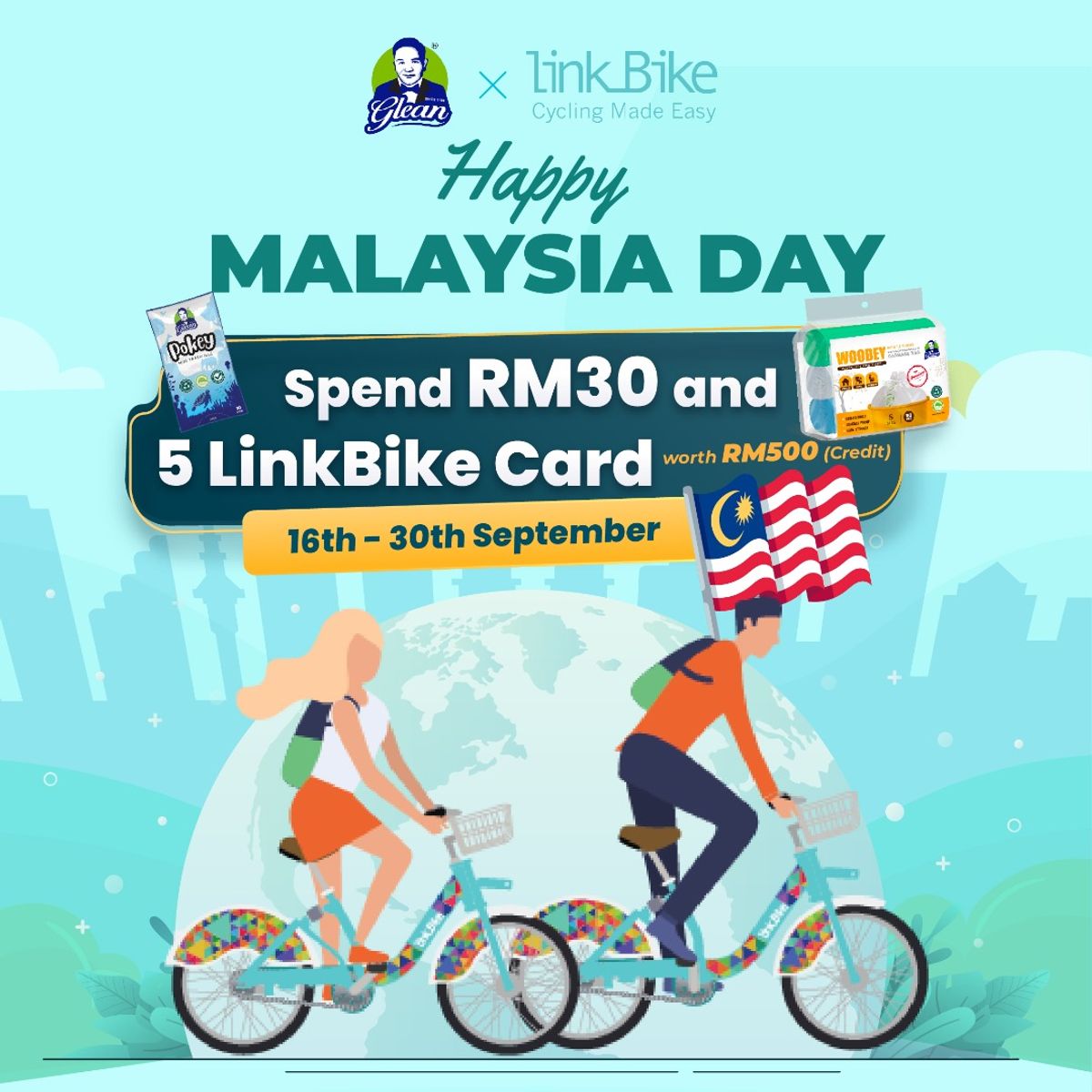 Glean x LinkBike : MALAYSIA DAY 2021 LUCKY DRAW