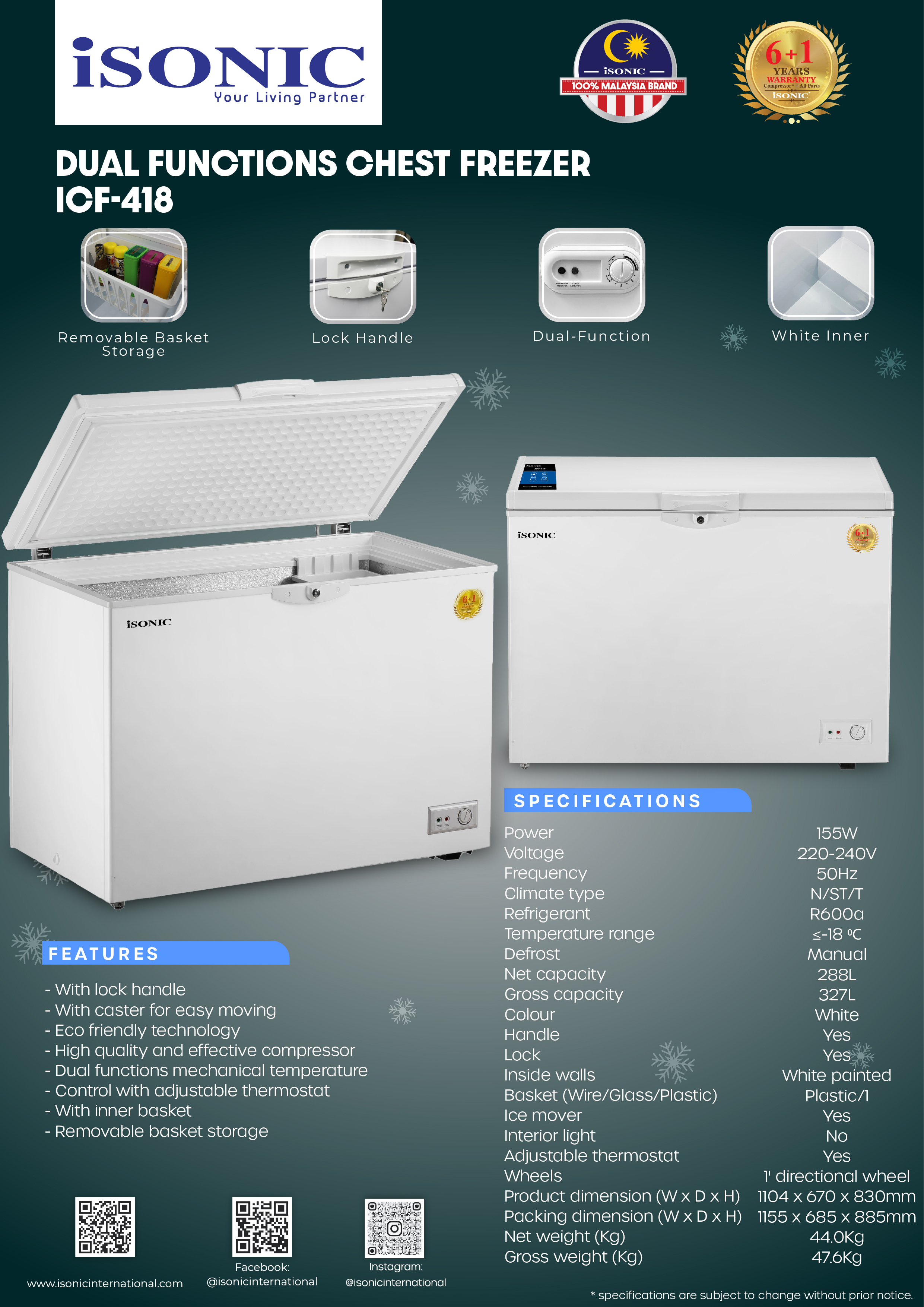 ISONIC ICF-418 FREEZER (1)