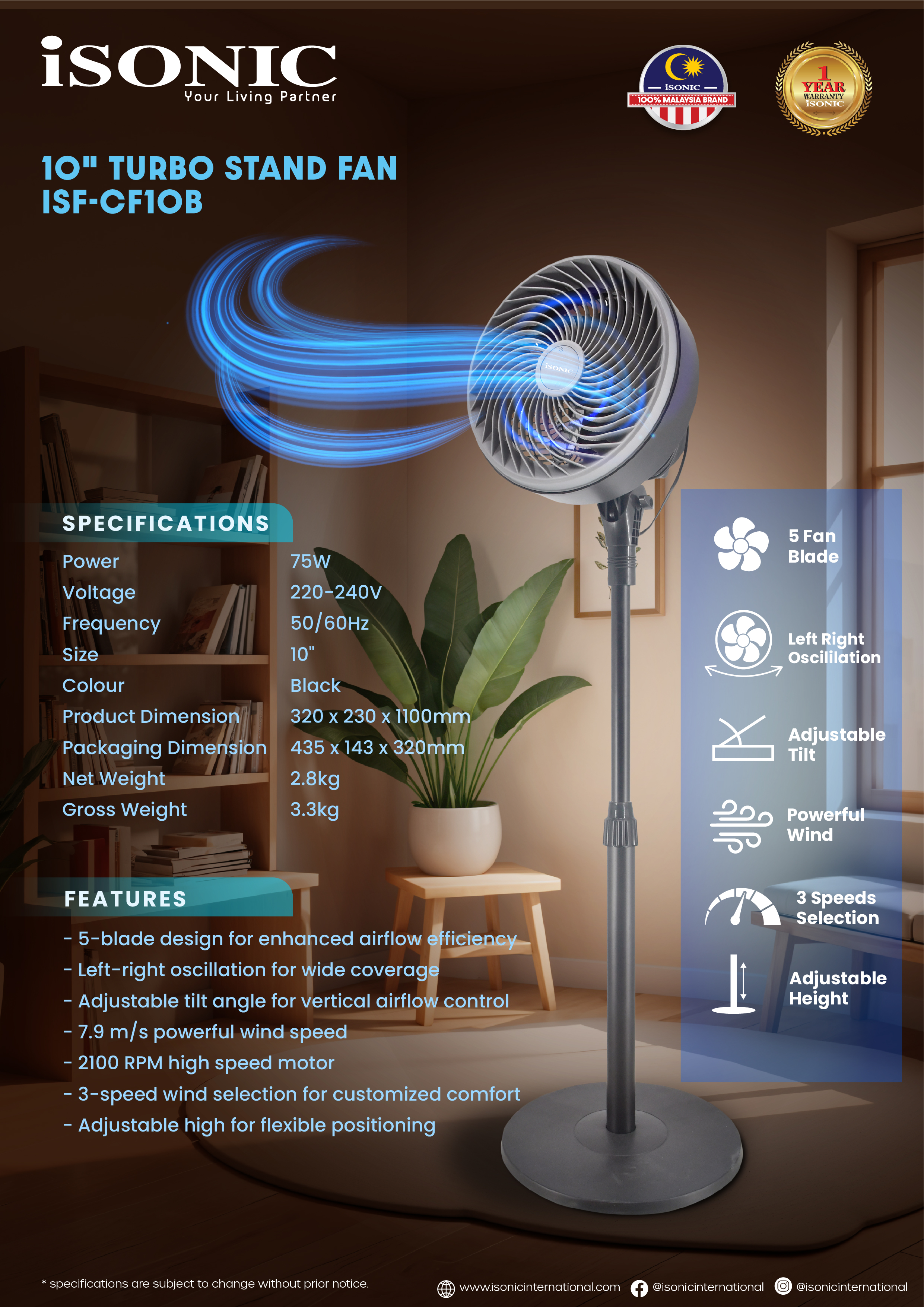 ISONIC ISF-CF10B TURBO STAND FAN-01