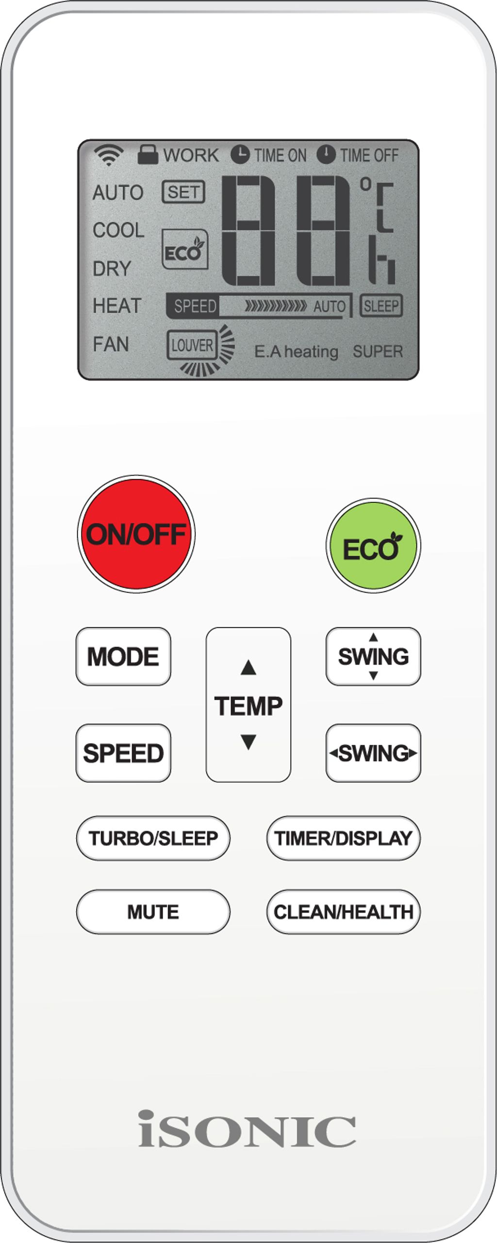 Isonic Aircond Remote Control Superior Quality www.oceanproperty.co.th