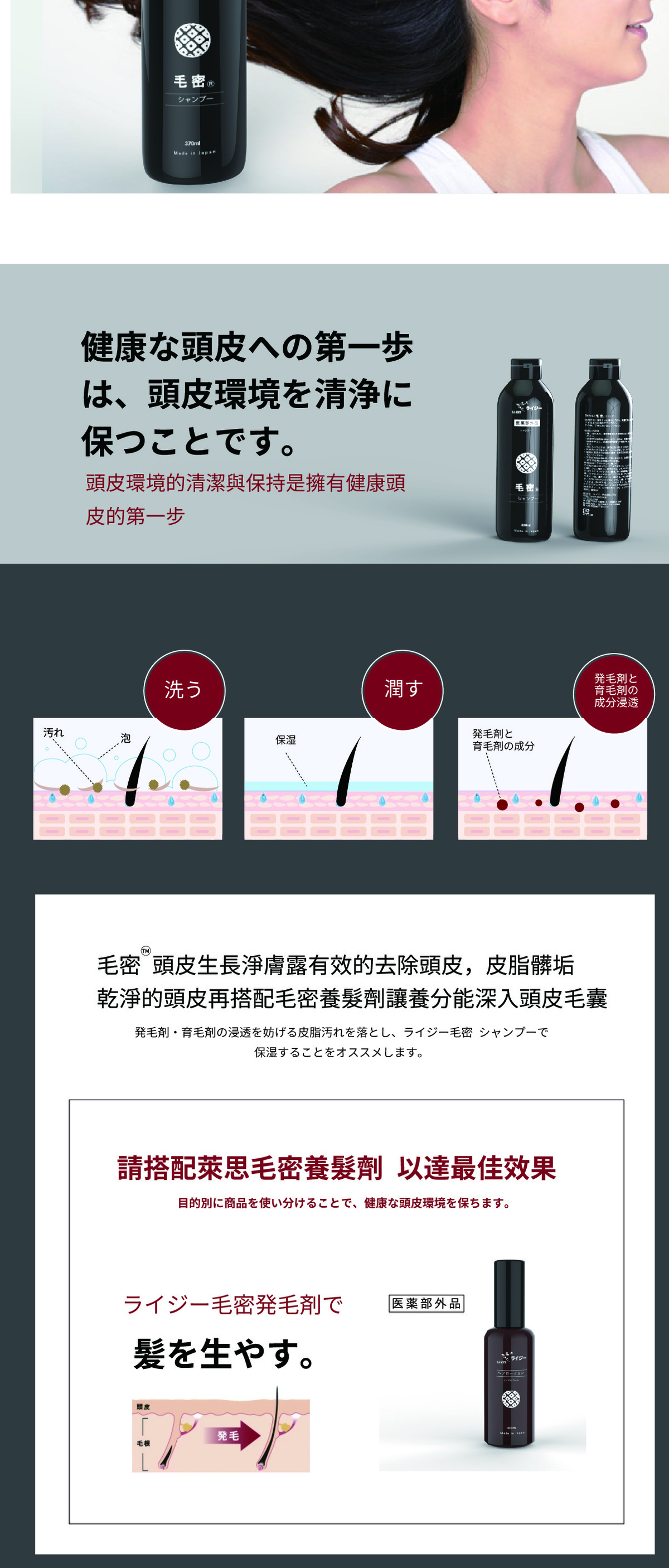 [毛 密] 頭皮養髮淨膚露5