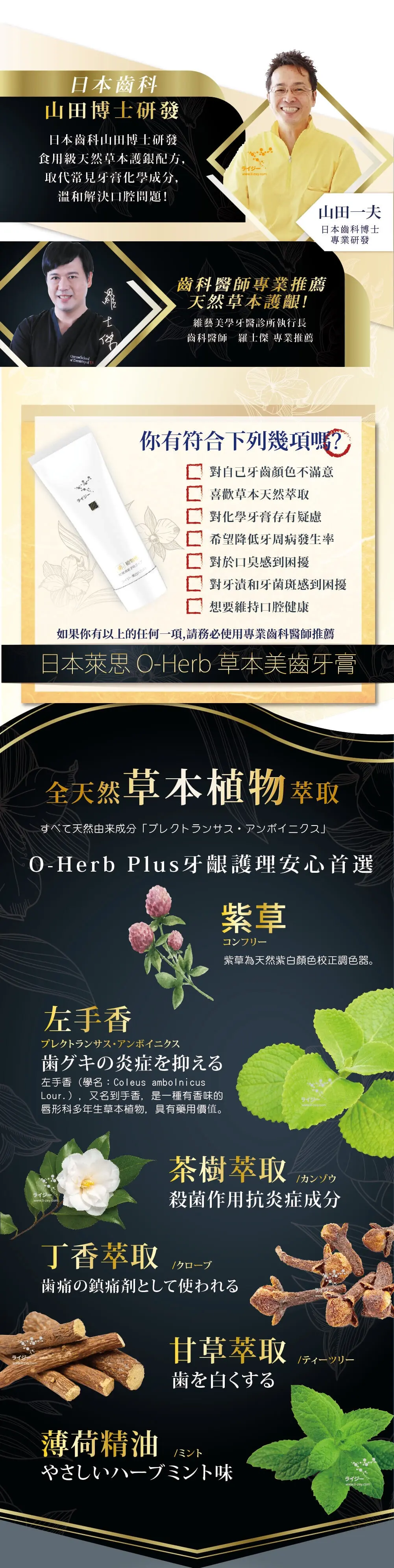 萊思光速白黃金草本齒白牙膏O-Herb Plus White Boom4