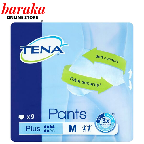 Tena Plus Adult Disposable Pants M 80-110cm 9pcs – Baraka Online Store