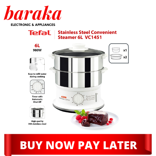 TEFAL SS STEAMER VC1451 - 2-TIERS – Baraka Online Store