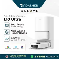 Dreame L10 Ultra Robot Vacuum | Auto Empty, Wash, Hot Dry, Refill | 5,300Pa Suction |7mm