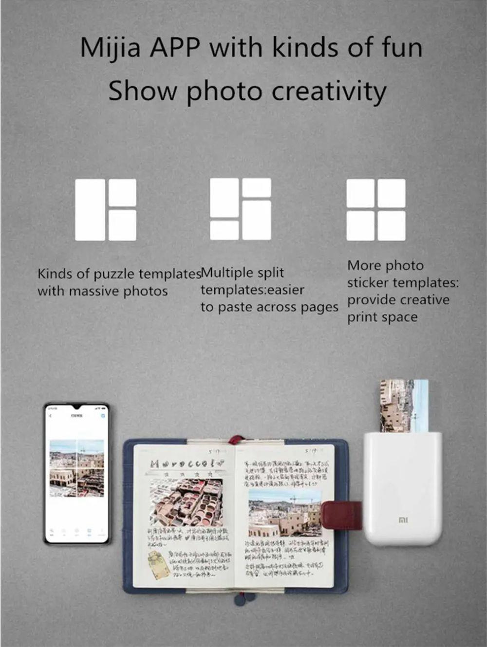 XIAOMI-3-Inch-Pocket-Photo-Printer-APP-Bluetooth-Connection-White-426253-2