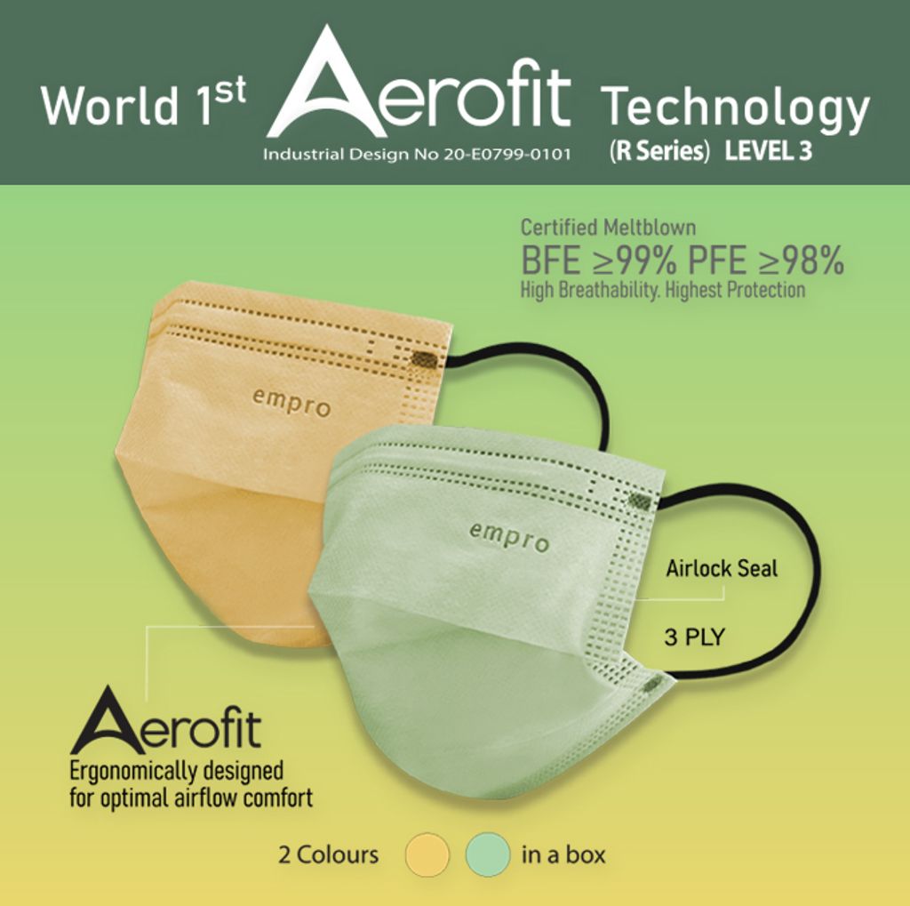 EMPRO SURGICAL FACE MASK AEROFIT R SERIES 3 PLY FACE MASK Empro, Feel