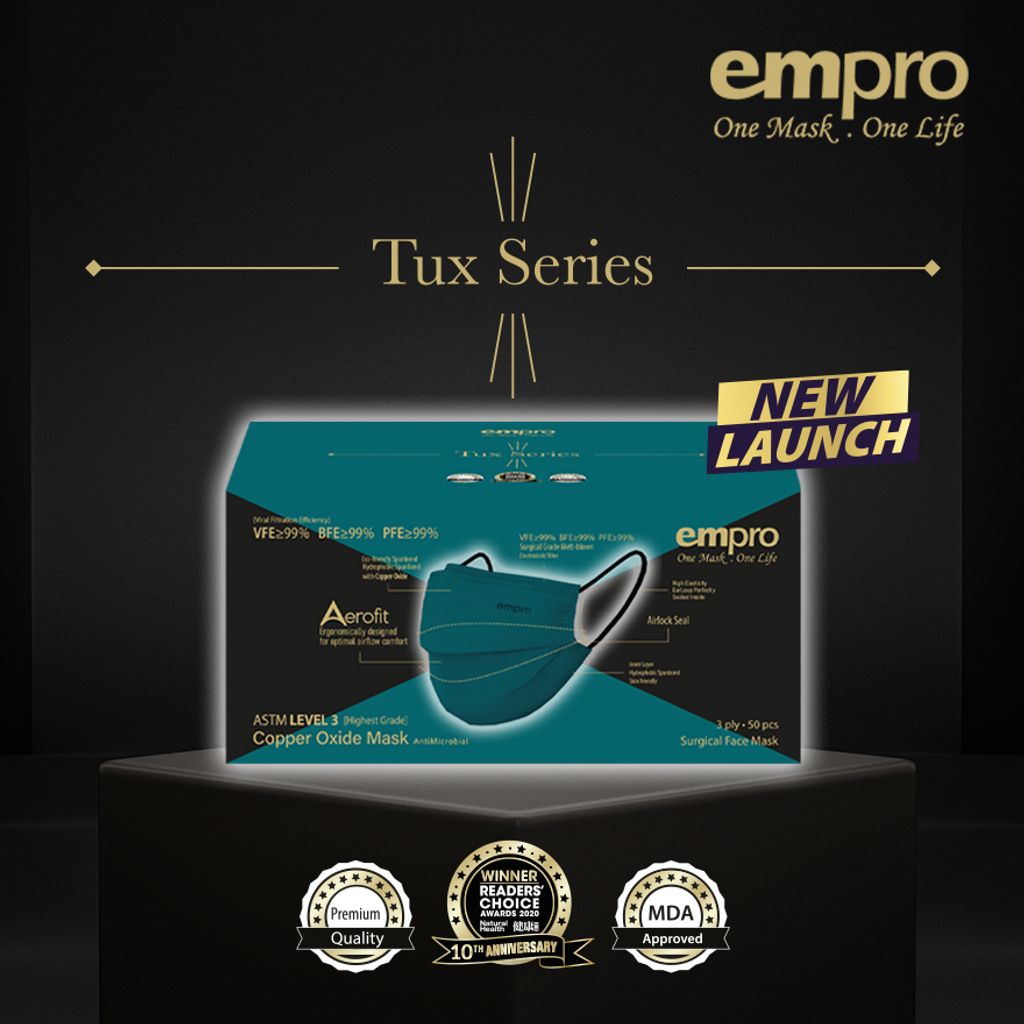 Empro TUX Series Surgical Copper Oxide Face Mask Empro, Feel It, Love It