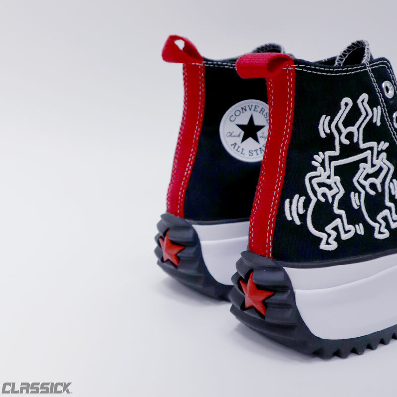 CLASSICK】Keith Haring x Converse Run Star Hike Hi 塗鴉聯名厚底鋸齒高筒黑171859C