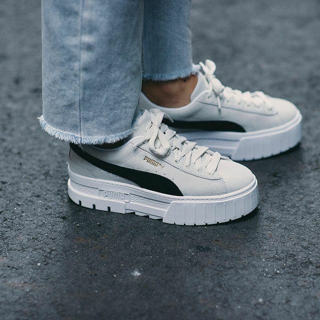 CLASSICK】Puma Mayze Ivory 韓系增高厚底網美鞋鬆糕鞋米白38078402