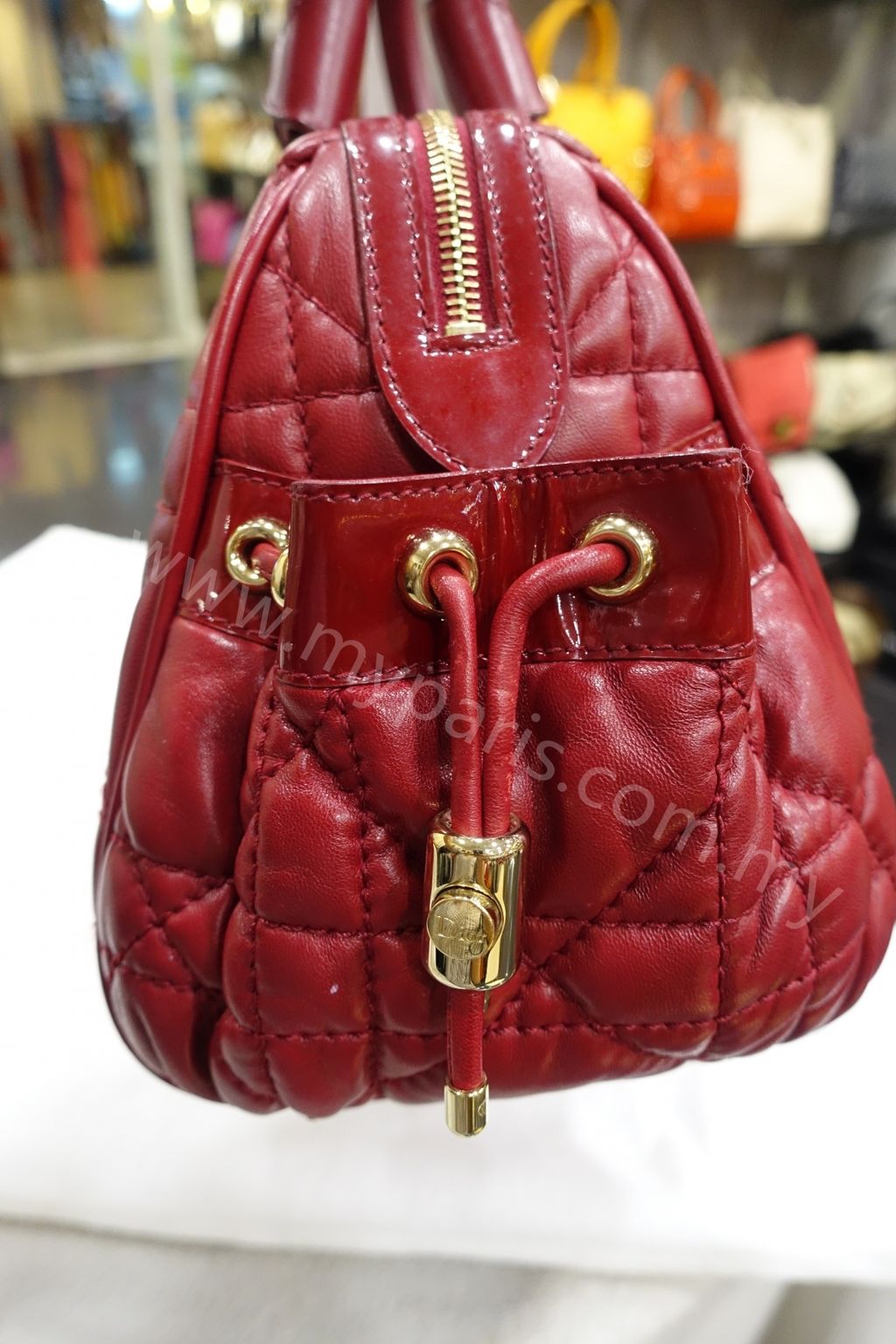 Leather travel bag Dior Red in Leather - 31393504