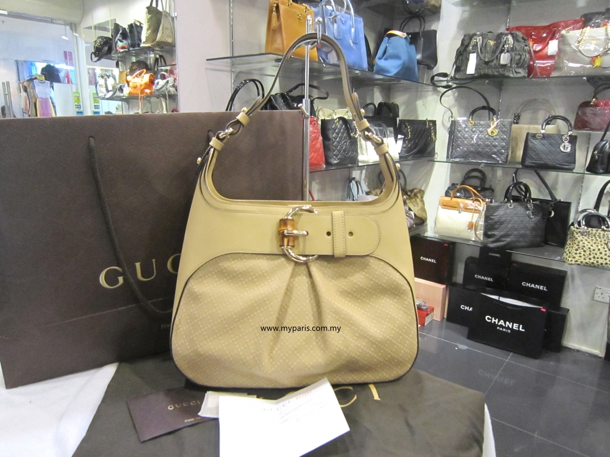 Gucci Beige Diamante Canvas Shoulder Bag – My Paris Branded Station-Sell  Your Bags And Get Instant Cash