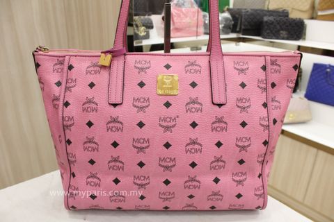 Tote MCM Pink in Polyester - 30571413