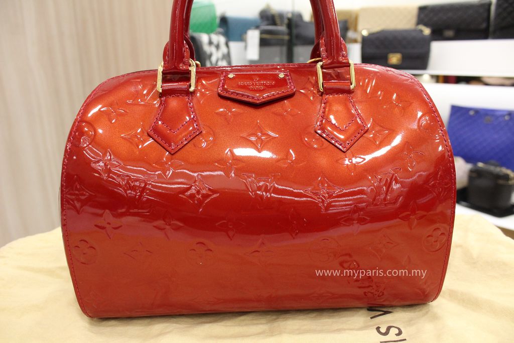 Louis Vuitton Montana Handbag Red Monogram Vernis – LovedLuxeBags