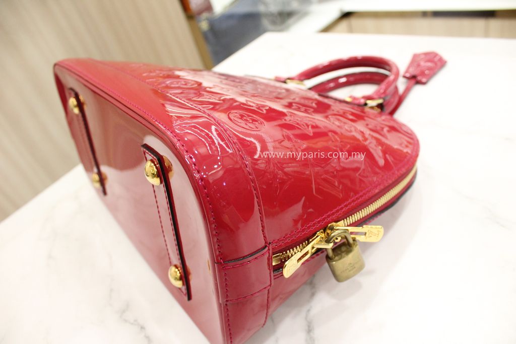 Louis Vuitton Monogram Vernis Patent Pink Rose Indien Alma Bb Bag