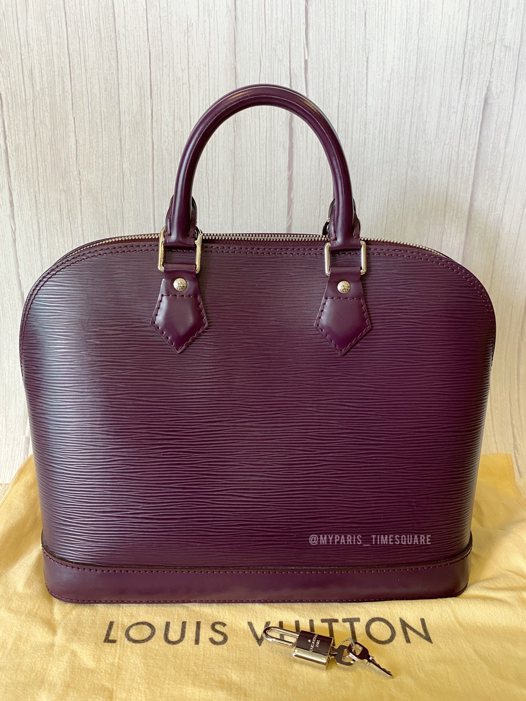 Néo speedy handbag Louis Vuitton Purple in Denim  Jeans  22566236