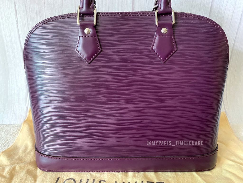 Alma leather handbag Louis Vuitton Purple in Leather - 19455146